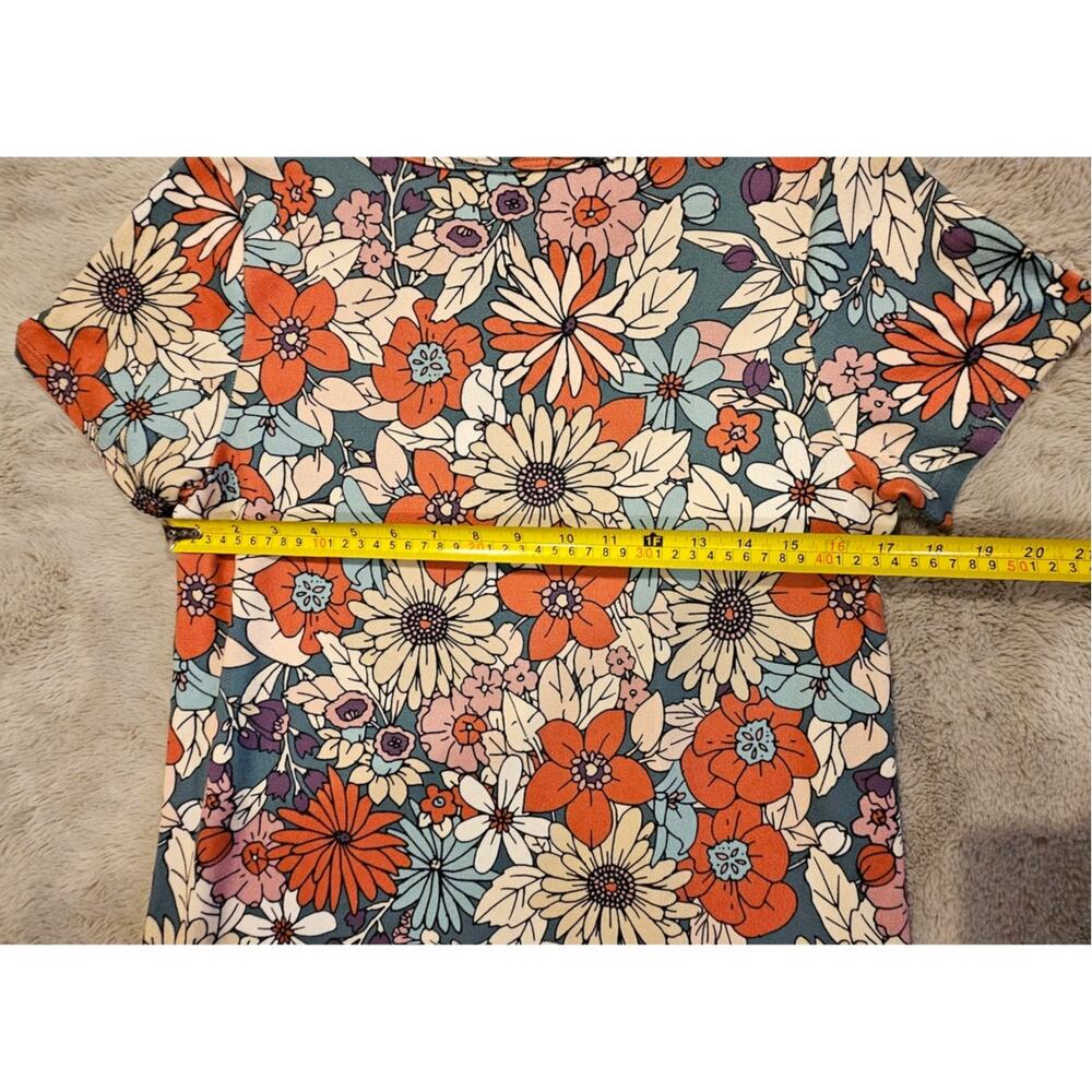 Bombom Retro Floral T Shirt, Boho, Festival, Groovy, 70's, Womens Sz M - Picture 7 of 8